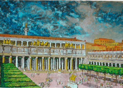 La piazza del foro di Traiano